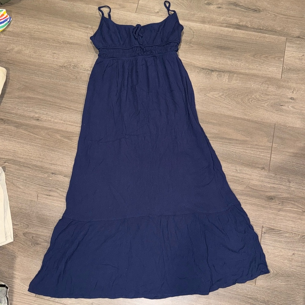 Boho navy blue maxi dress